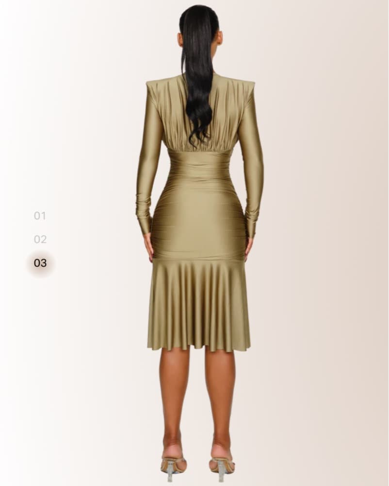 cou cou olive dress - Image 3