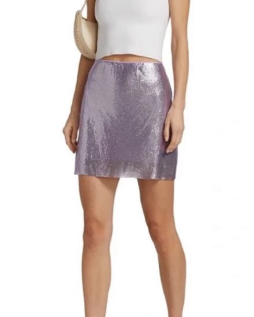 Alice + Olivia Purple Sequin Skirt  - Image 3