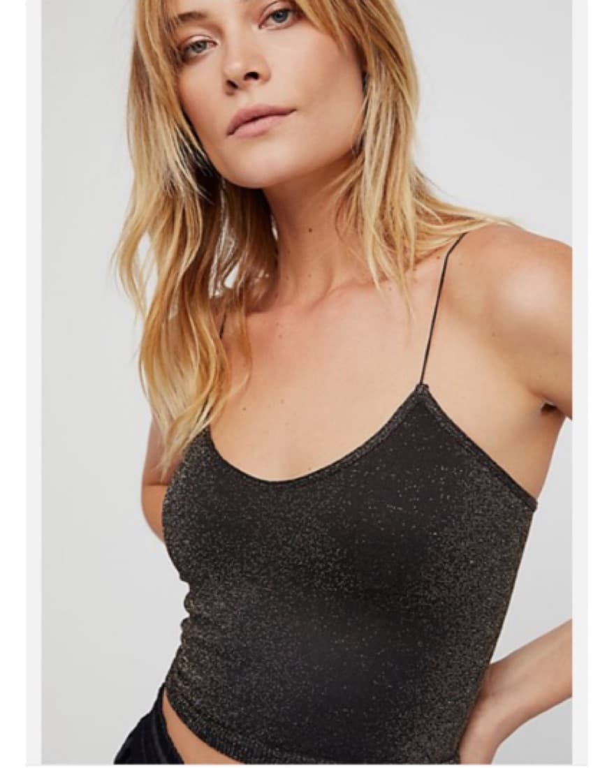 Free People Cropped Glitter Tank - Image 2