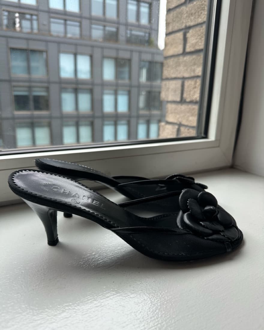 Chanel mesh Camellia Mules  - Image 2
