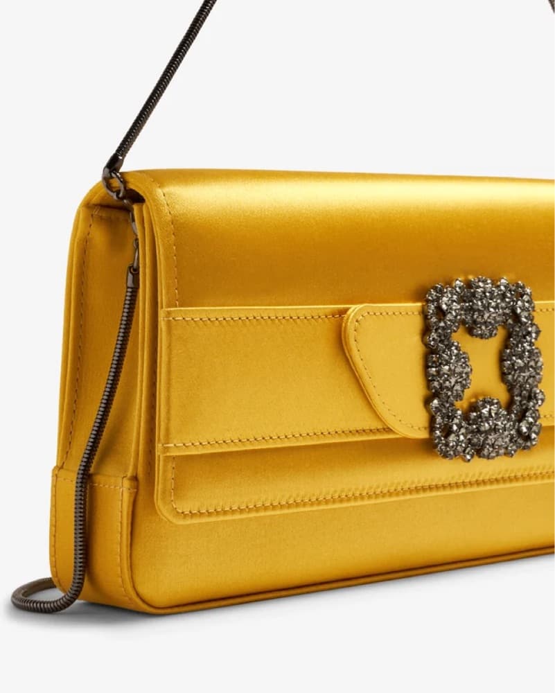 Manolo Blahnik Satin Clutch  - Image 4