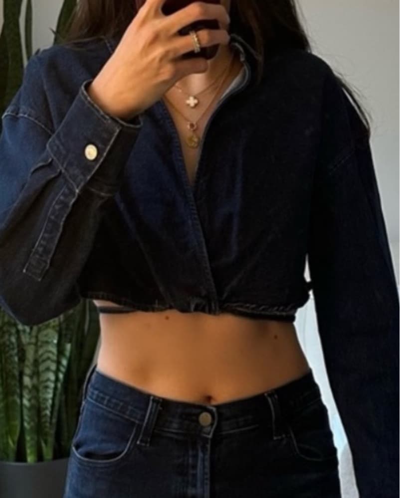 Le Jean Arielle Denim Top - Image 5