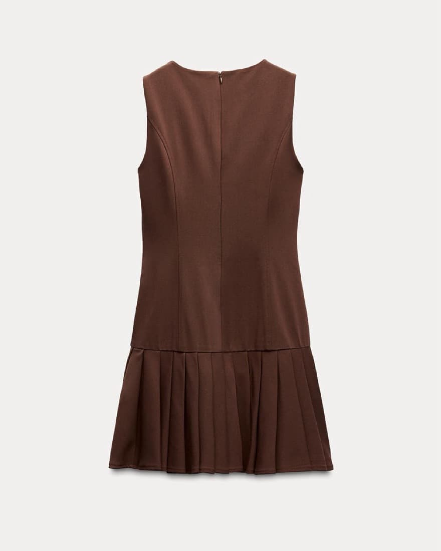 Box Pleat Mini Dress - Image 3
