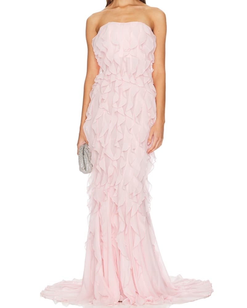 Davina Gown In Baby Pink - Image 1