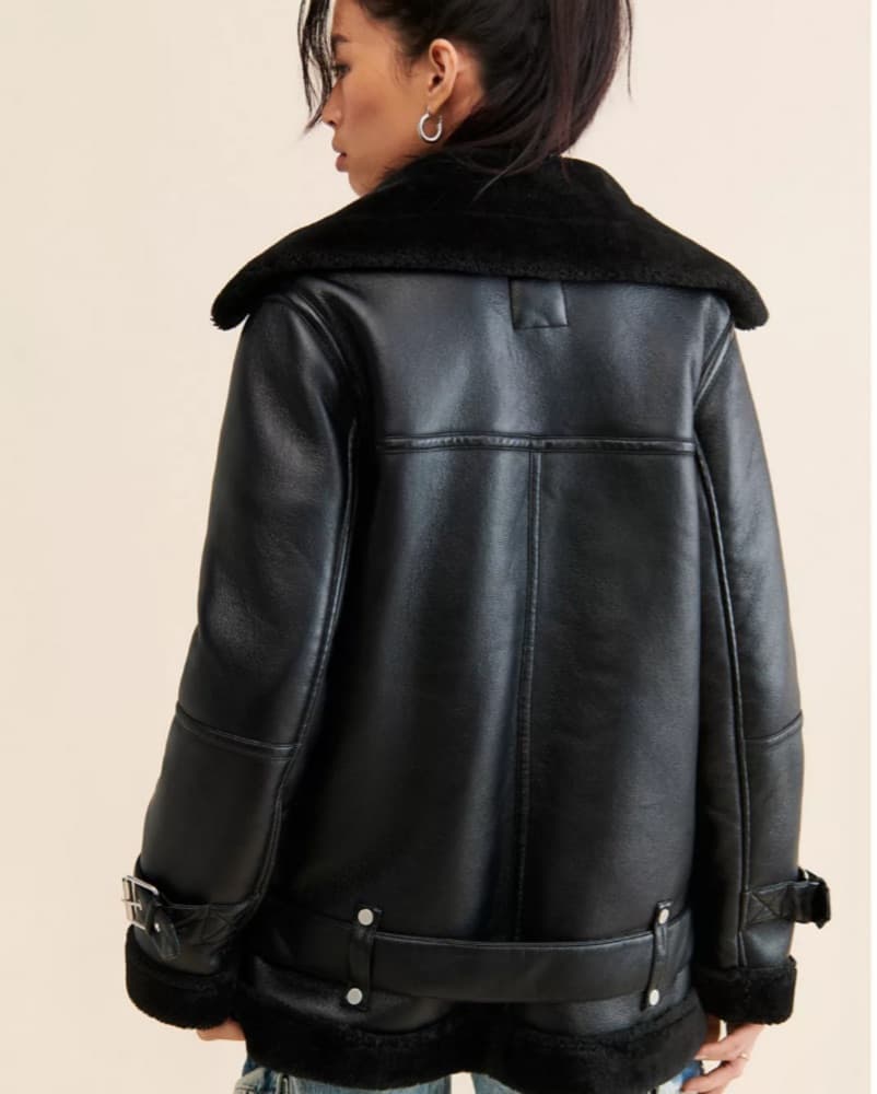 Avec Les Filles Moto Leather Jacket - Image 4