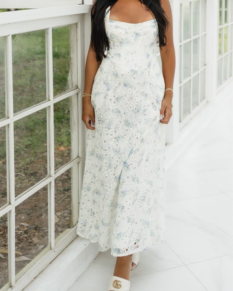 Adaline Broderie Midi Dress - Image 4