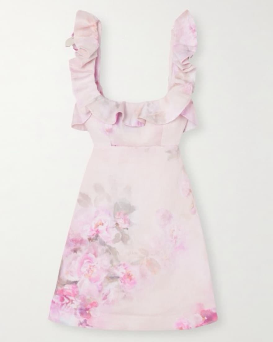 Zimmermann Crush Frill Cutout Mini Dress - Image 3