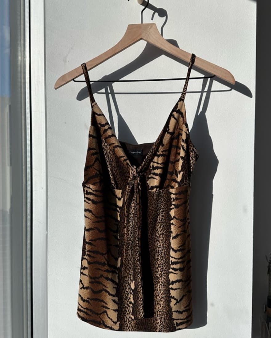 Mixed Animal Print Top - Image 1