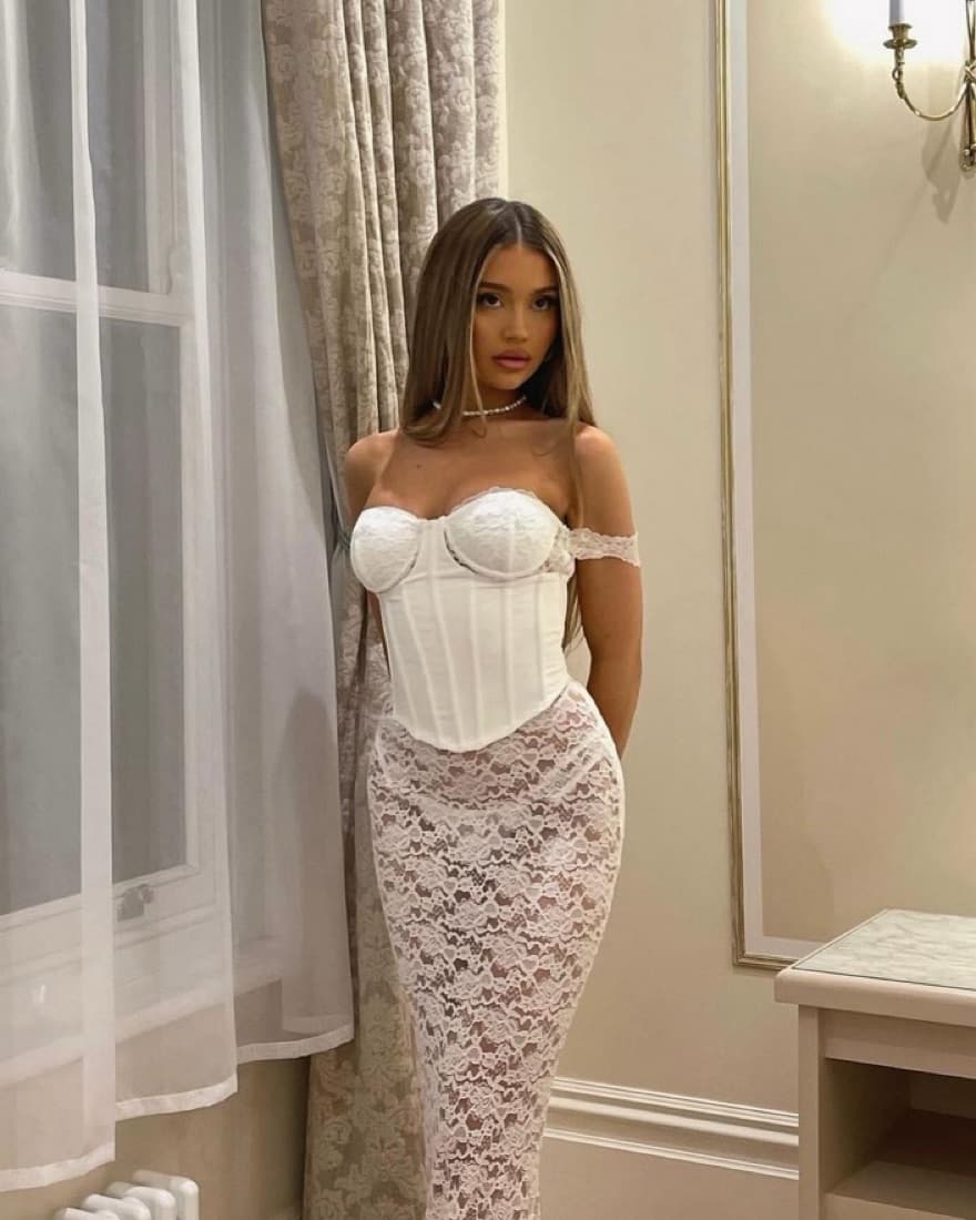 Outcast Zana white lace dress - Image 1
