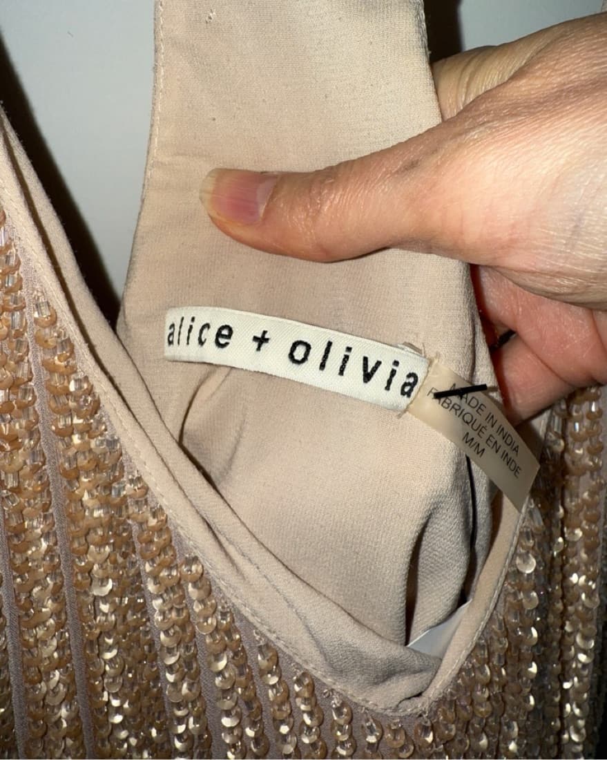 Alice + Olivia Lola Pink Sequin Tank - Image 2