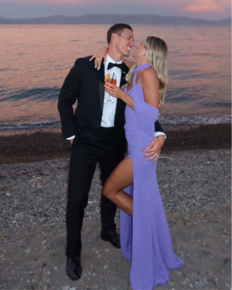 Stunning Purple Gown By Michael Costello - Image 5