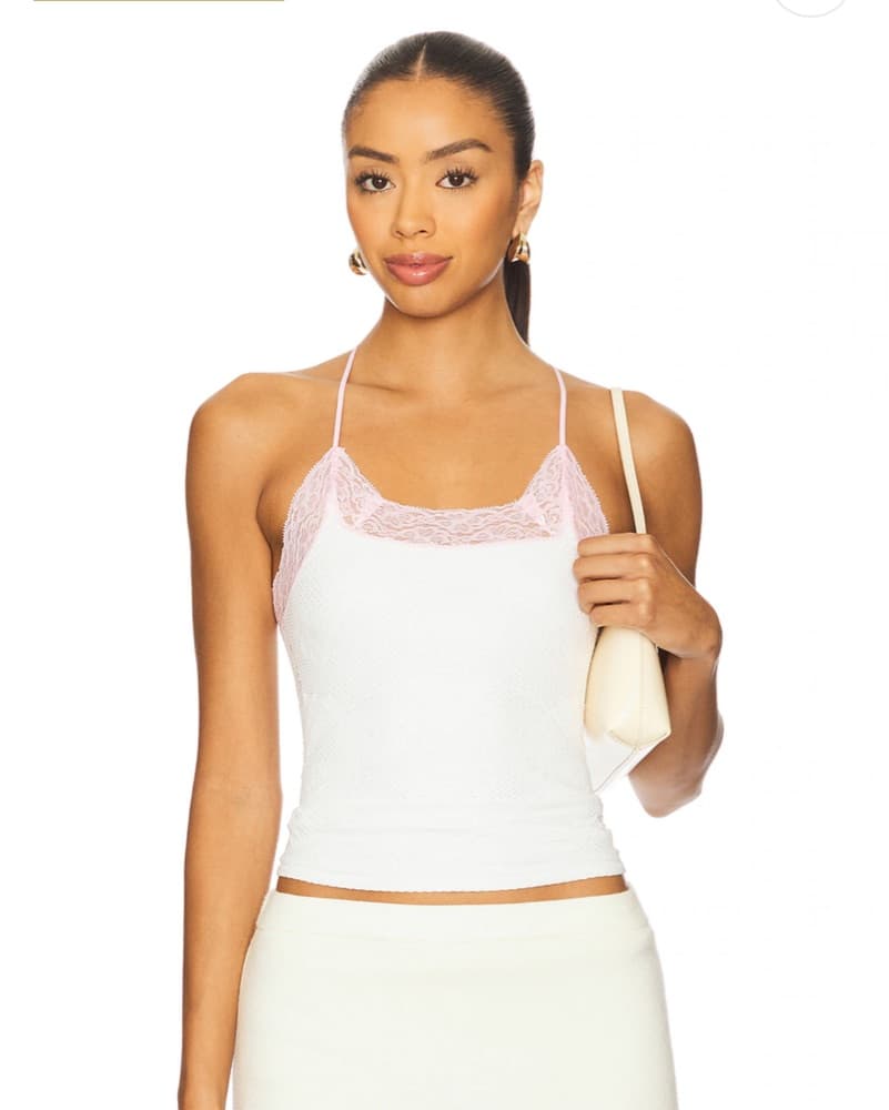 Cami White Pink - Image 1