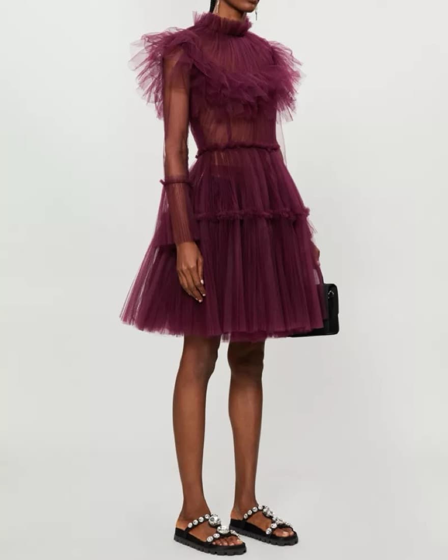 Khaite // Paula Tulle Tiered Dress - Image 2