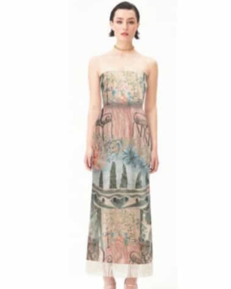 isla and white custom made maxi dress - Image 1