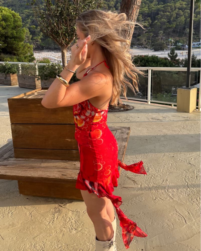 Red Outcast Mini Dress - Image 3