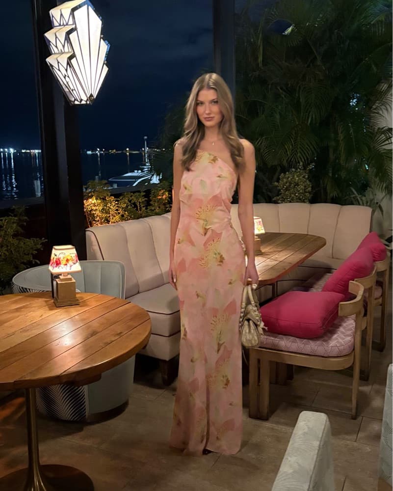 Floral Print Maxi Dress - Image 1