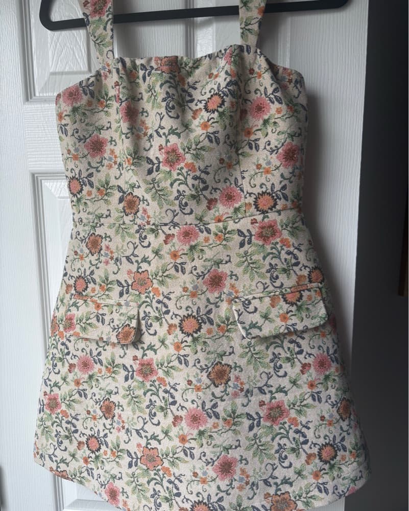  Floral Patterned Mini Dress - Image 1