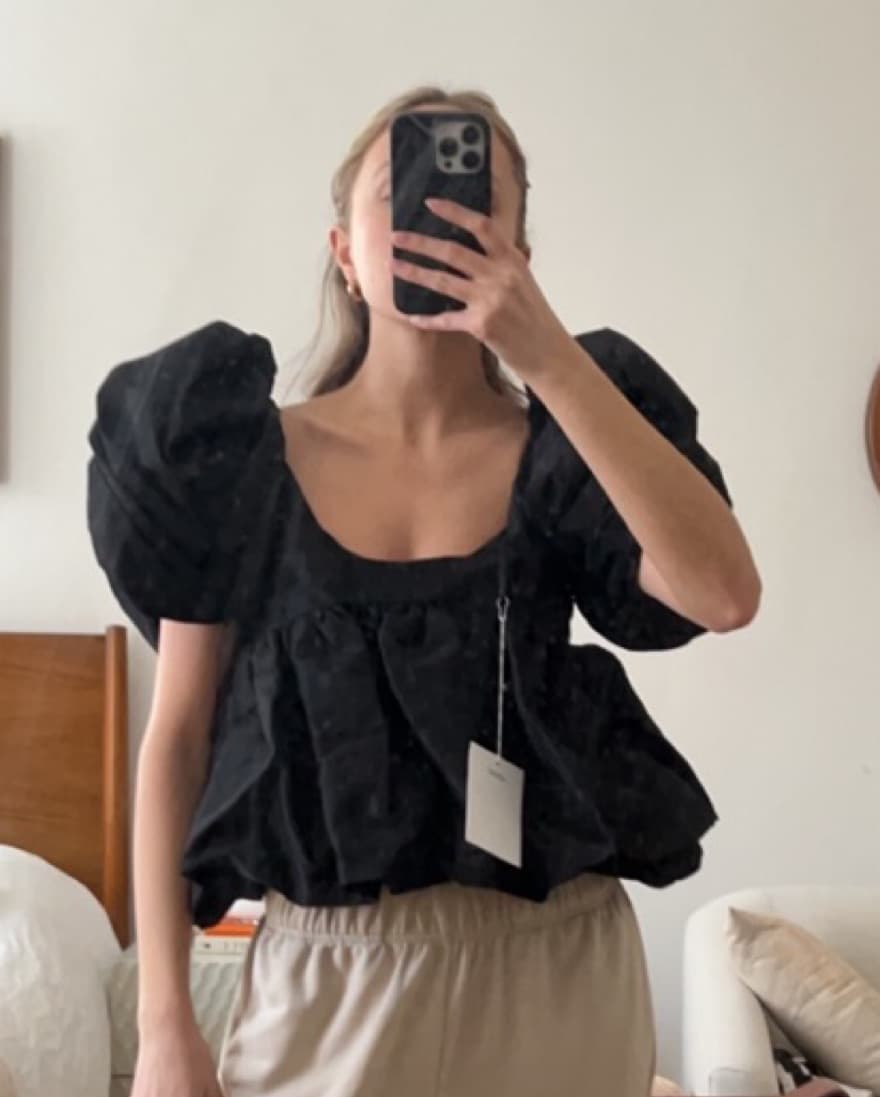 Kika Vargas Black Chiara Blouse - Image 4