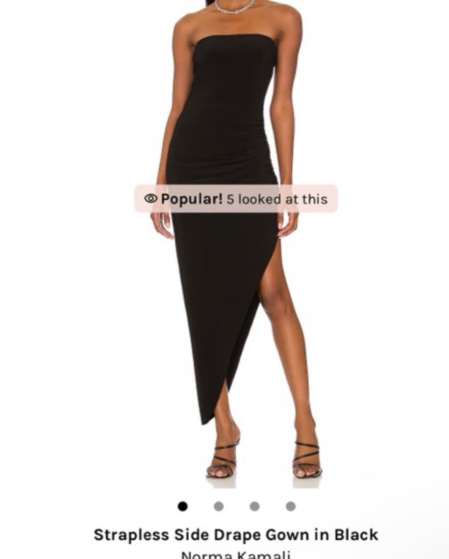 Norma Kamali Black Gown  - Image 1