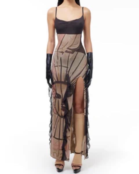 Statement Mesh Dress - Image 4