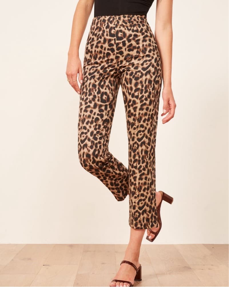 Reformation Leopard/Cheetah Print Pants - Image 1
