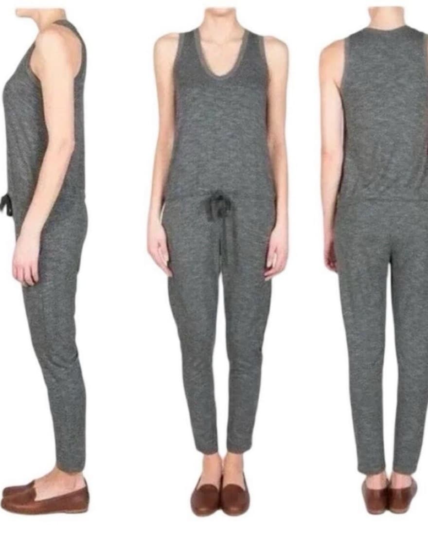 Anthro Dolan Gray Drawstring Jumpsuit XS - Image 1