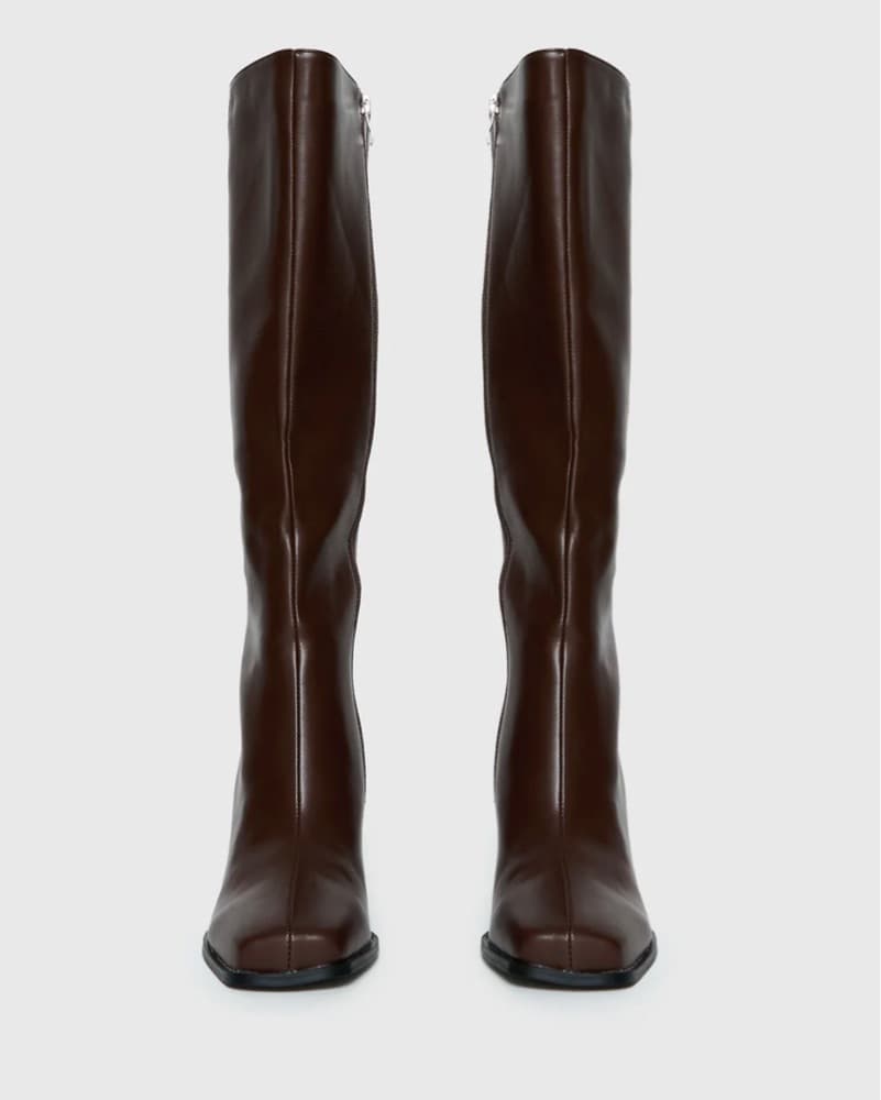 High Knee Faux Leather Boots - Image 2