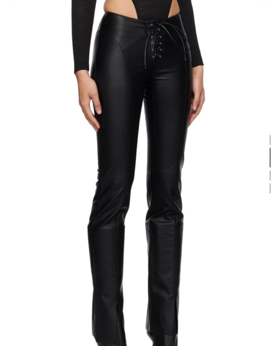Miaou Faux Leather Pants - Image 1