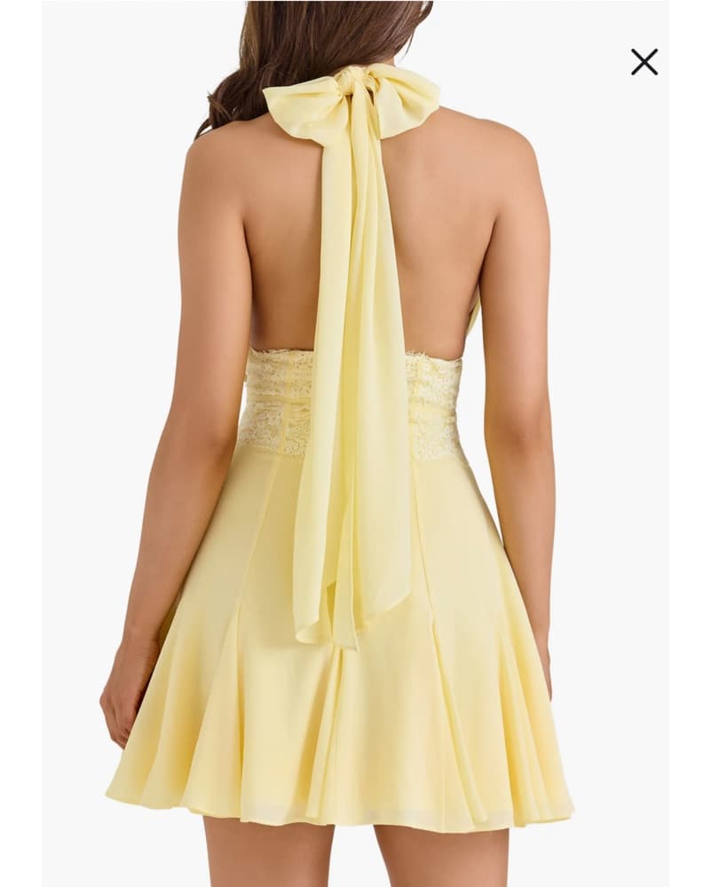 House Of CB Halter Georgette Mini Dress - Image 2