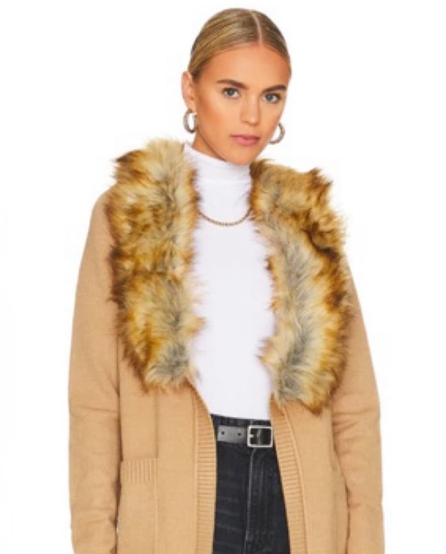 SMYM Camel Fur Cardigan  - Image 1