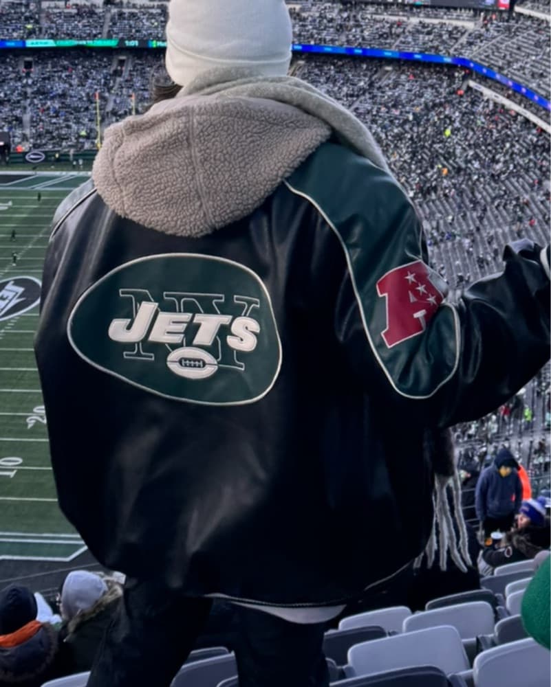 Jets Leather Jacket - Image 1