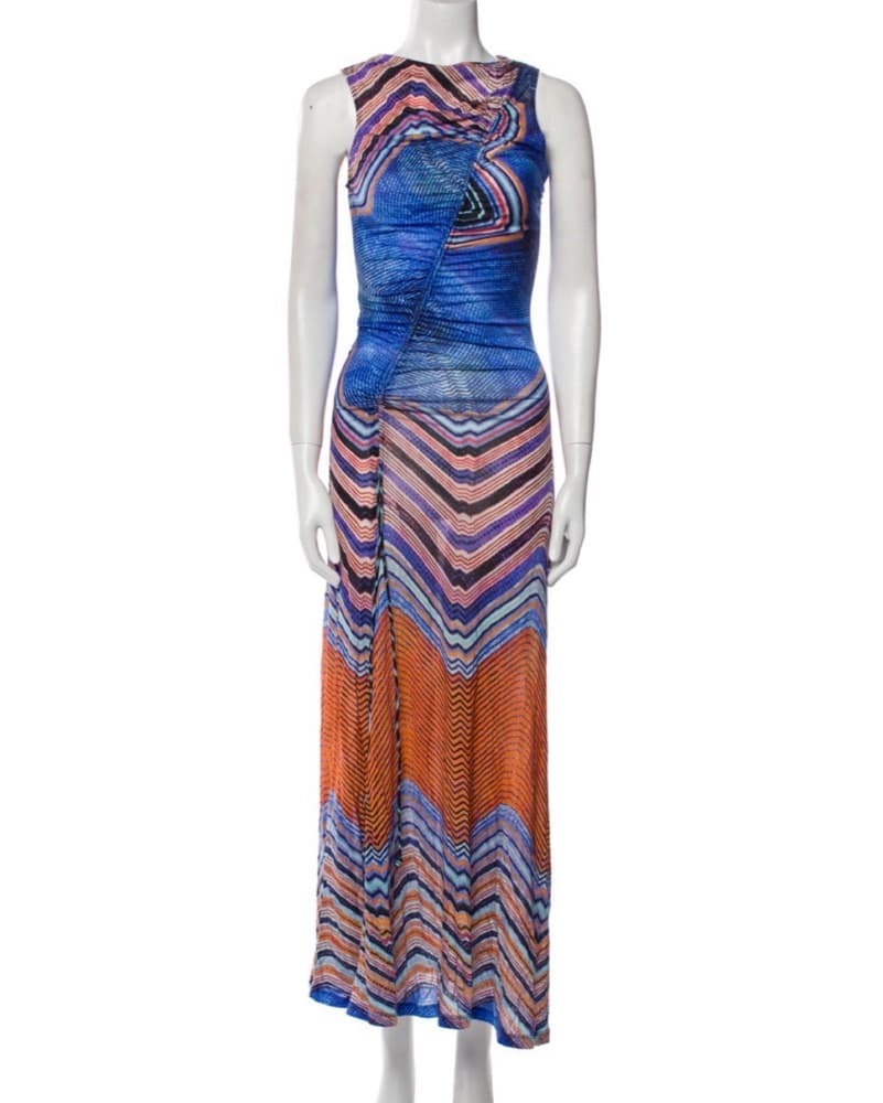 Vibrant Chevron Maxi Dress - Image 2