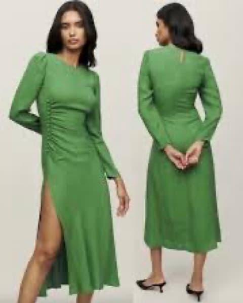 Vibrant Green Midi Dress - Image 3