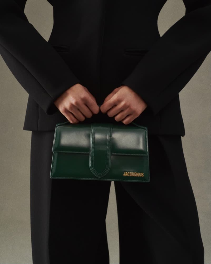 Iconic Jacquemus Forest Green Leather Tote - Image 1