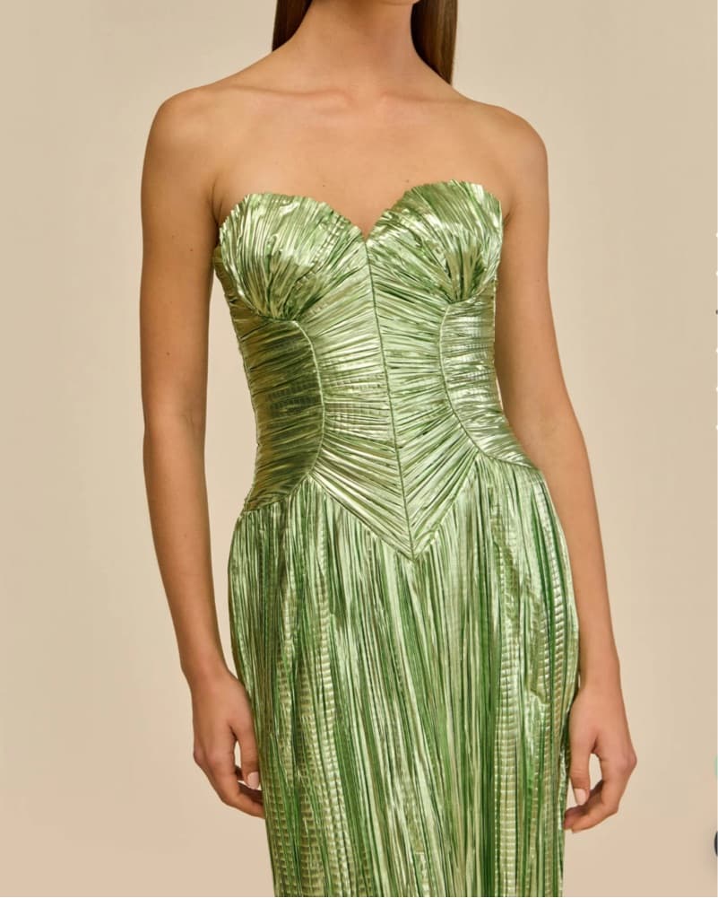 Ashika Gown Spearmint Metallic - 6 - Image 6