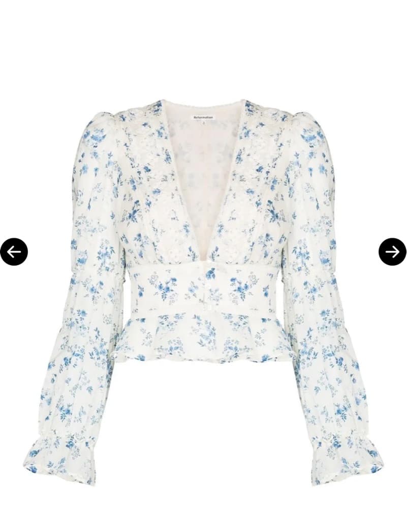 Reformation Floral Meadowlark Blouse - Image 1
