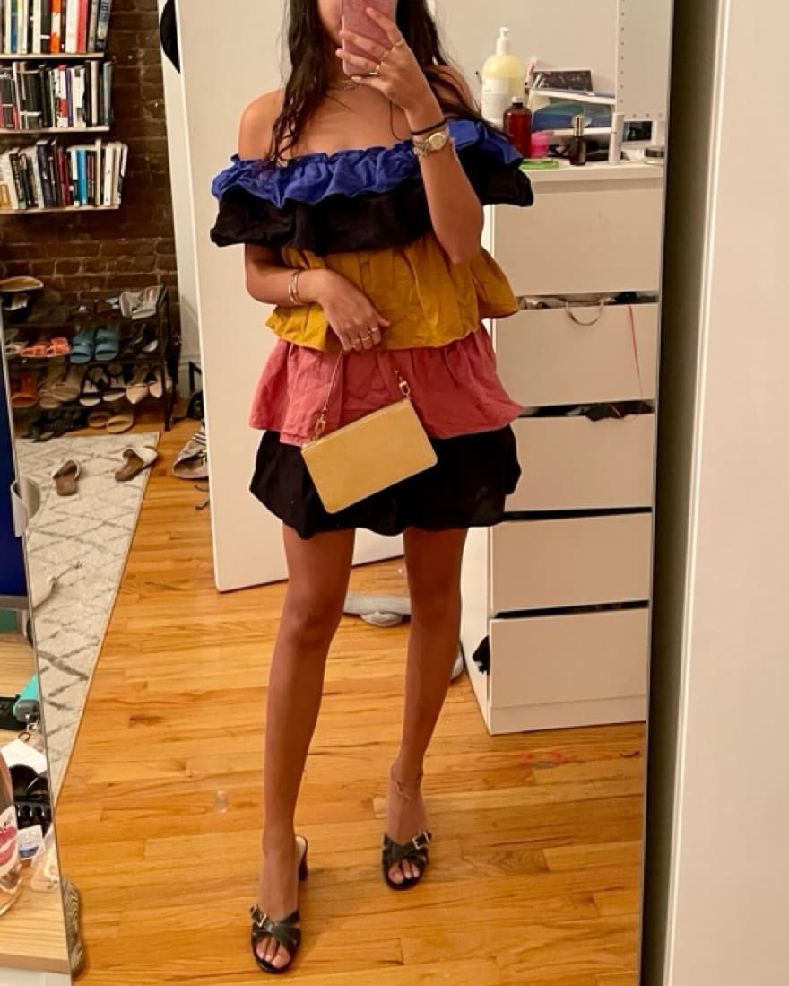 Sezane Ruffle Tiered Mini Dress - Image 2