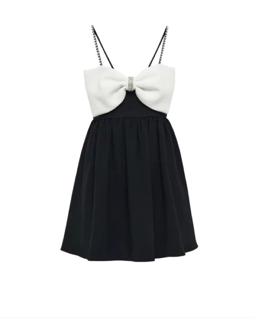 Bow-Embellished Crêpe Mini Dress - Image 5