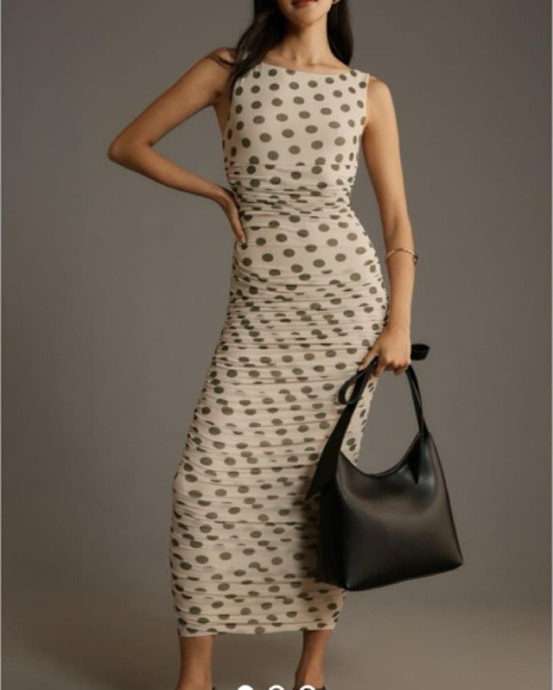Polka Dot Long Dress  - Image 2