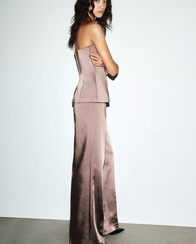 Zara Satinada Aberturas Pant Set - Image 5