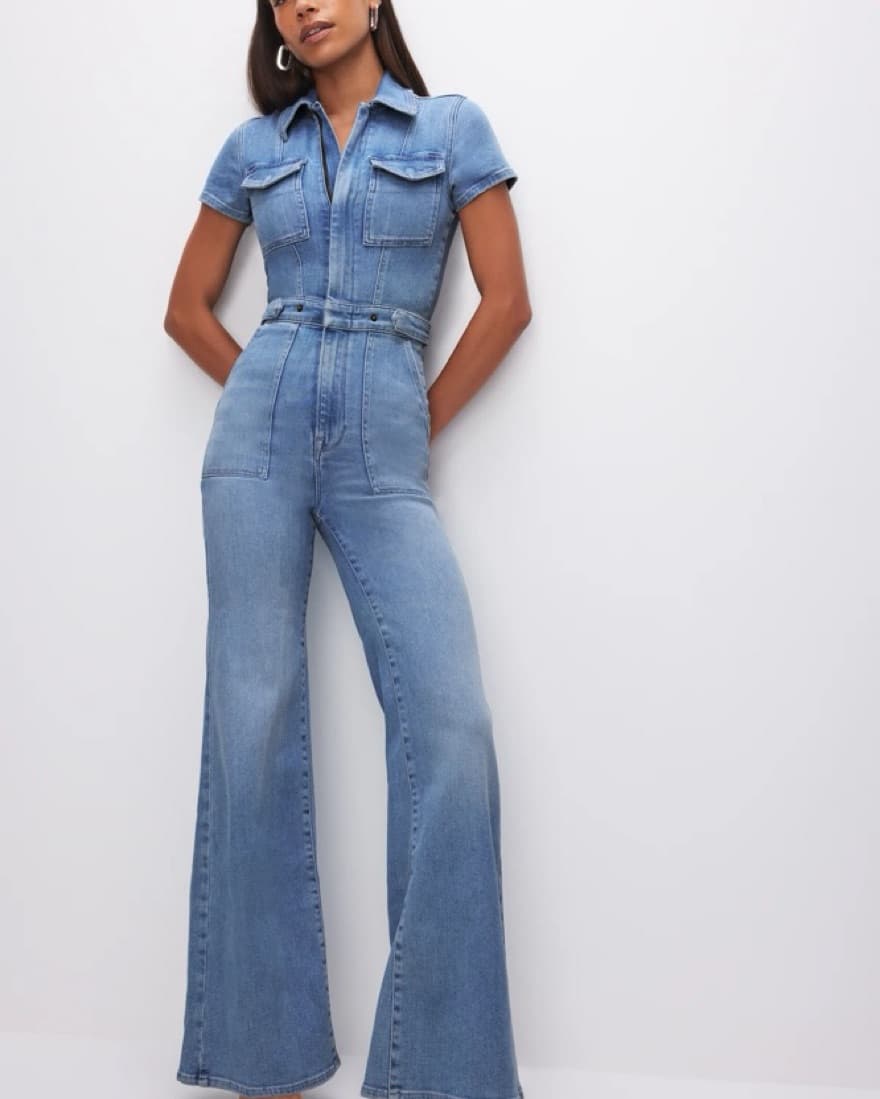 good american denim jumpsuit - Image 1