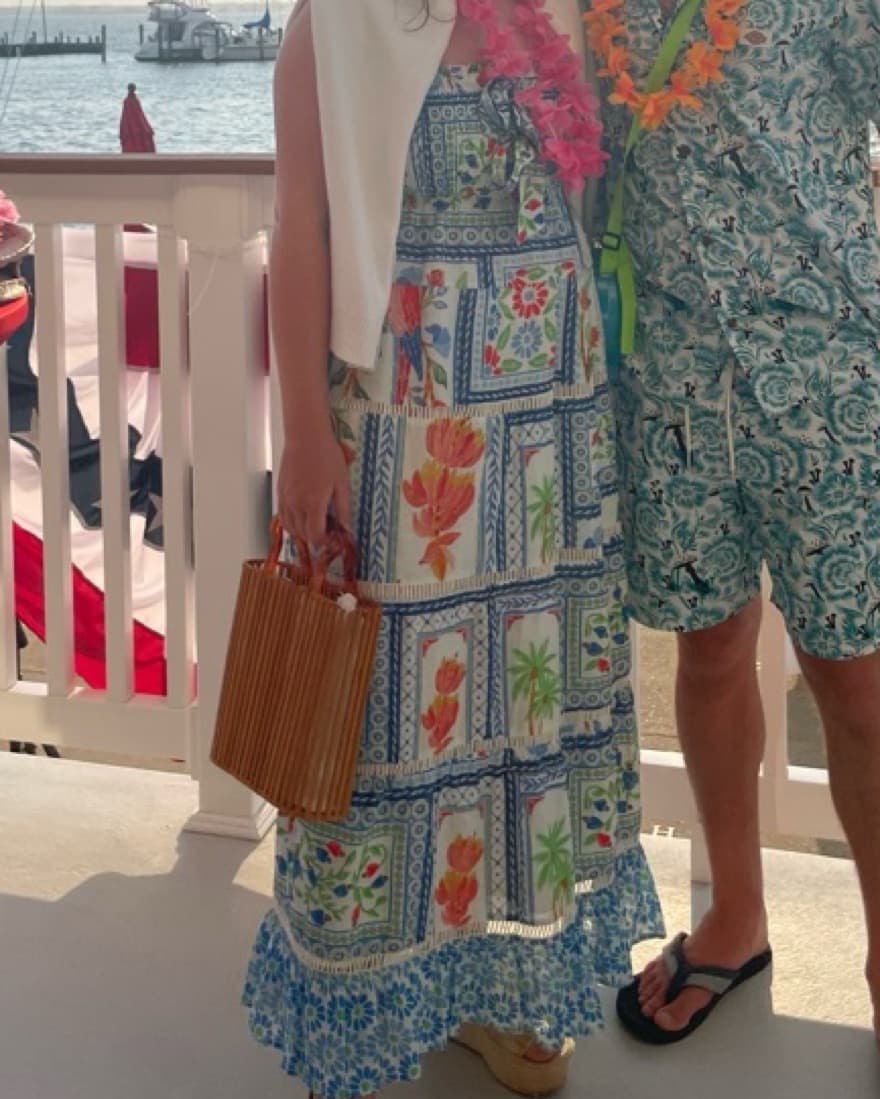 Farm Rio Tropical Tile Print Maxi Dress - Image 3
