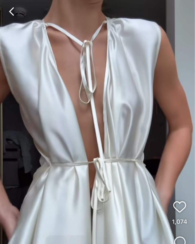 Helmut Lang Draped Silk Charmeuse Top - Image 1