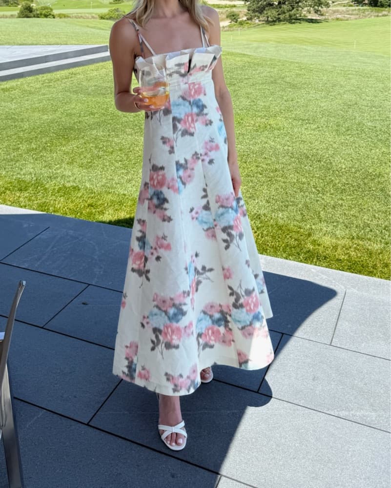Philosophy Floral A-Line Taffeta Dress - Image 1
