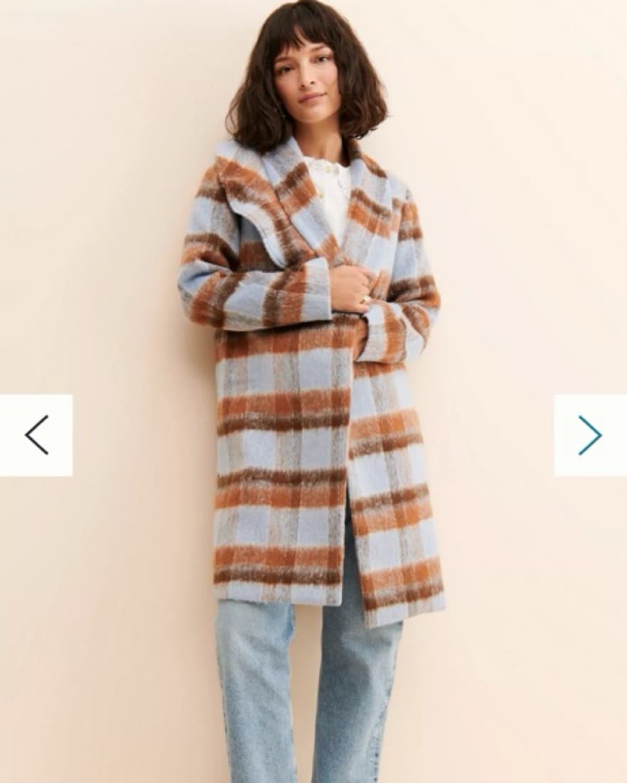 Plaid Wool Coat - Image 2