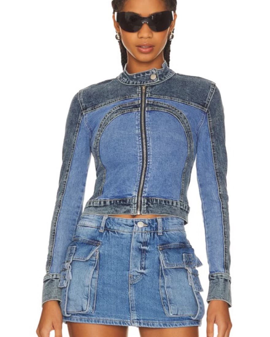 Superdown Quinn Moto Denim Jacket  - Image 3
