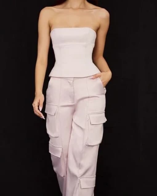 House Of CB Daria Cargo Satin Set - Image 2