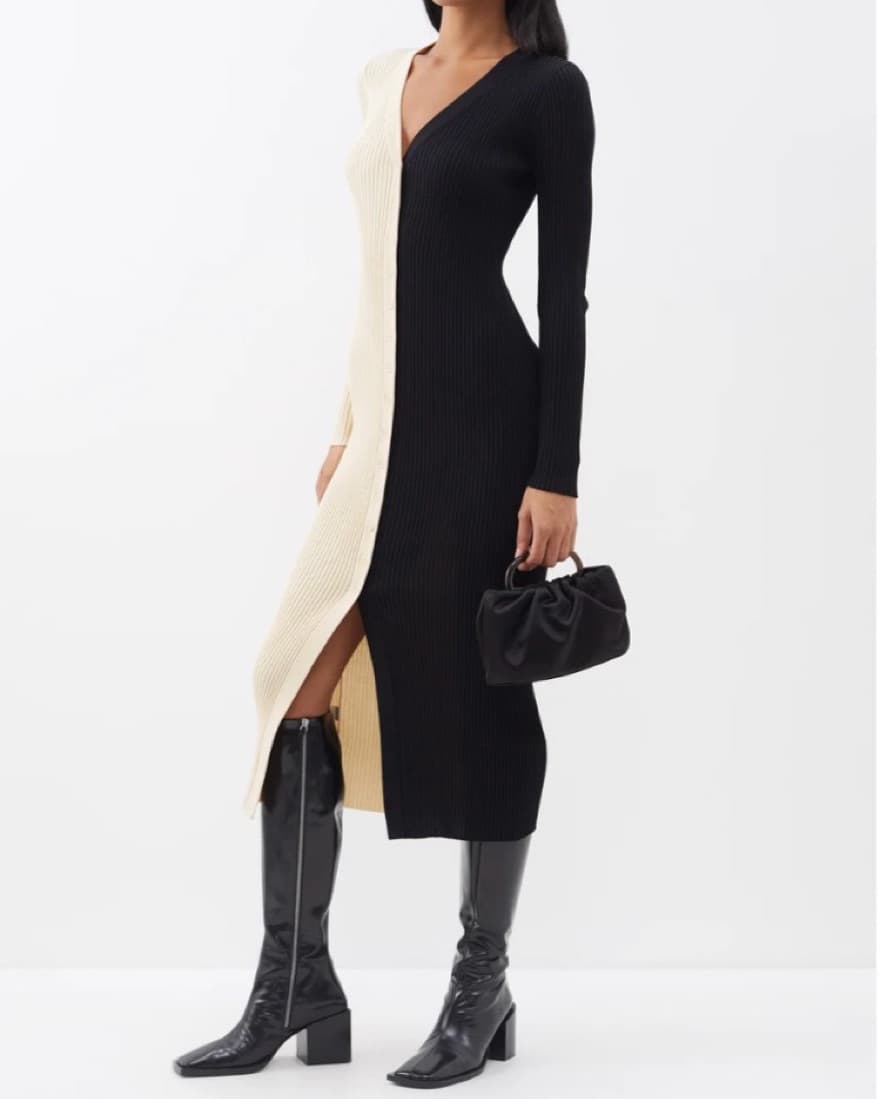 Staud Shocko Ribbed Sweater Dress - Image 2