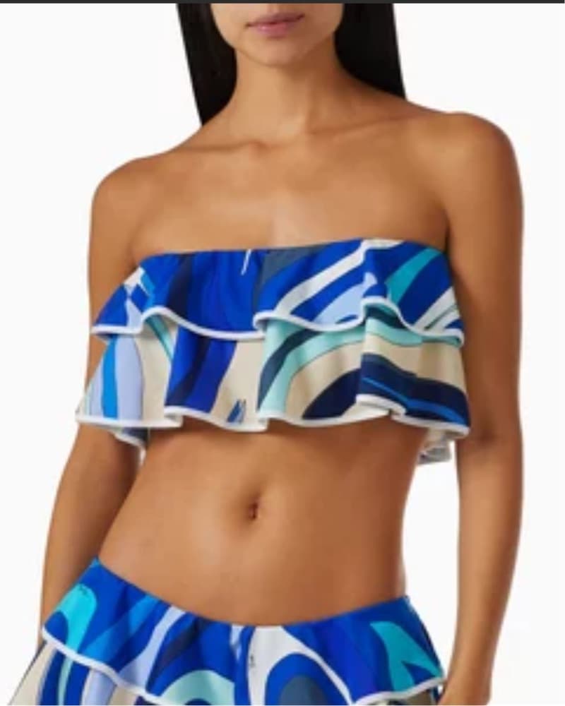 PUCCI Ruffled Bandeau Bikini Top - Image 3