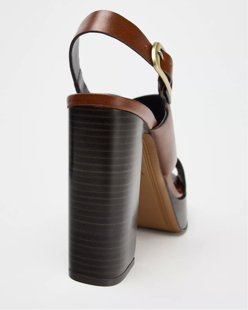 Leather Heeled Sandals  - Image 4